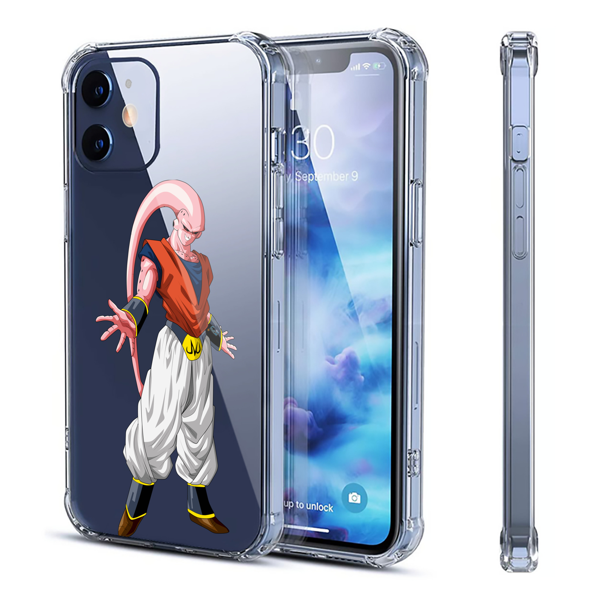 （画像用） ドラゴンボール 魔人ブウ DRAGON BALL Majin Buu 【iPhone 12シリーズ対応】透明スマホケース（クリアソフトケース）